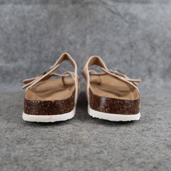 Time and Tru Shoes Womens 6 Sandals Casual Floral Toe Loop Double Buckle Straps - Picture 5 of 13